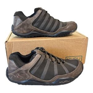 KURU Chicane Shoes Mens Size 11.5 Wide Brown Leather Trail Sneakers Comfort